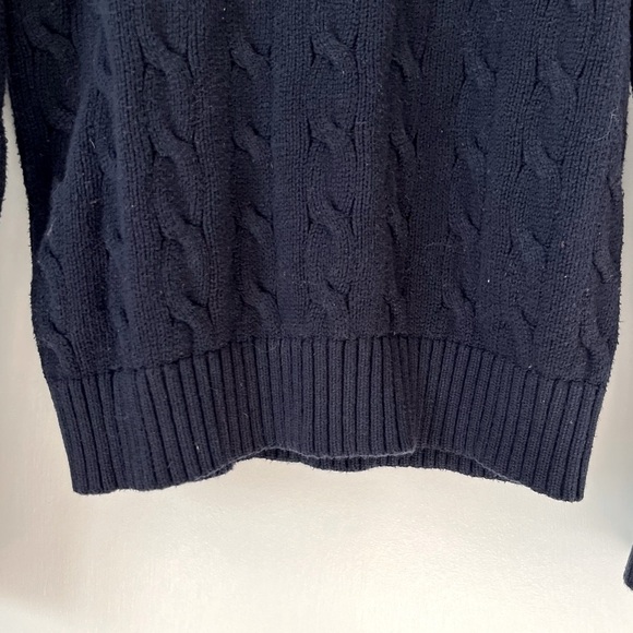 Polo Ralph Lauren Cable-Knit Cotton Jumper Sweater in Hunter Navy - Picture 9 of 12